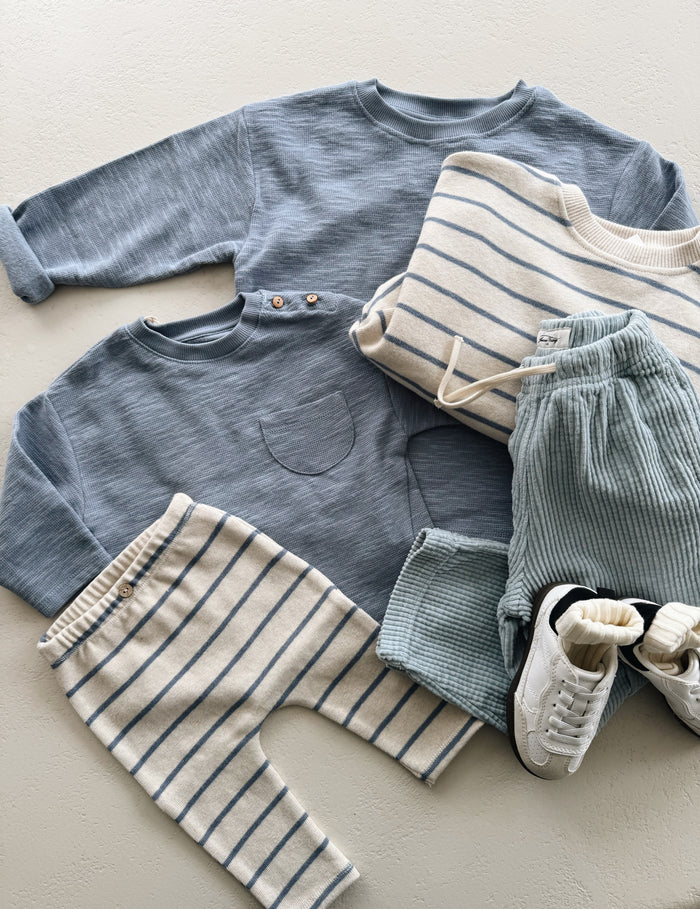 RIB LS T-SHIRT BABY BOY - BLUE