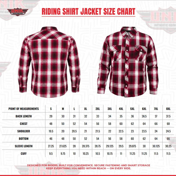 Road guard - Men's armored Motorcycle Flannel Shirt TW144