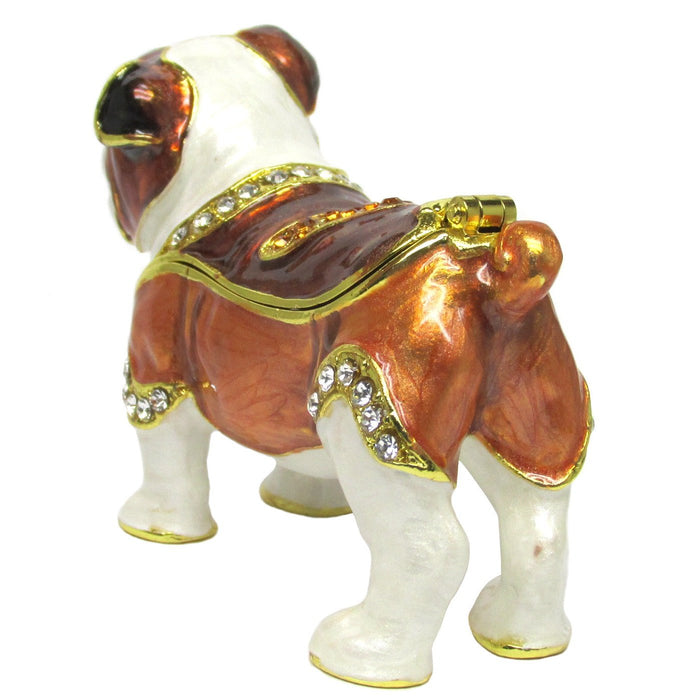 RUCINNI Bulldog Jeweled Trinket Box