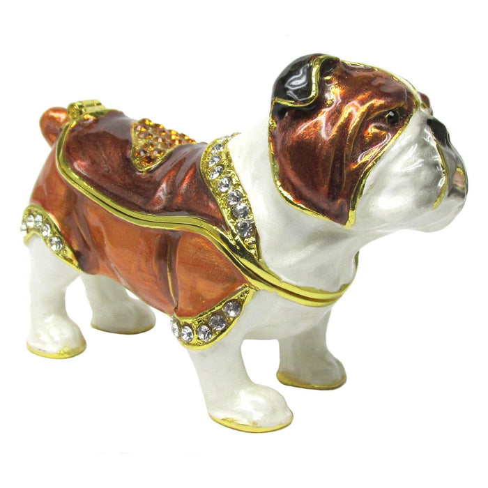 RUCINNI Bulldog Jeweled Trinket Box