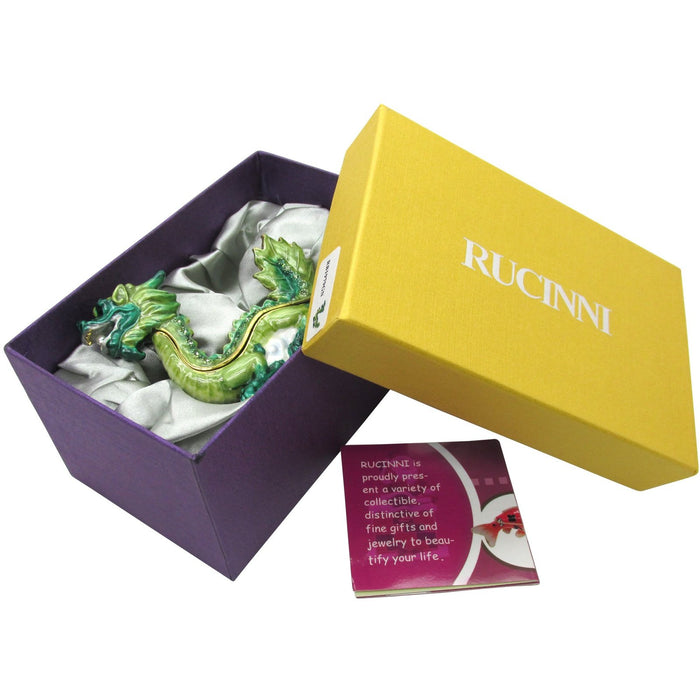 RUCINNI Dragon Jeweled Trinket Box, Green