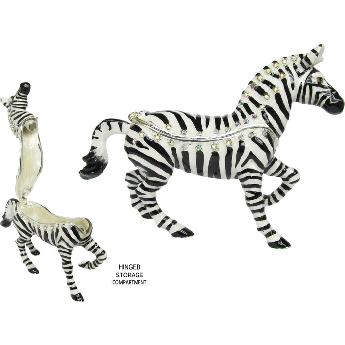 RUCINNI Zebra Jeweled Trinket Box