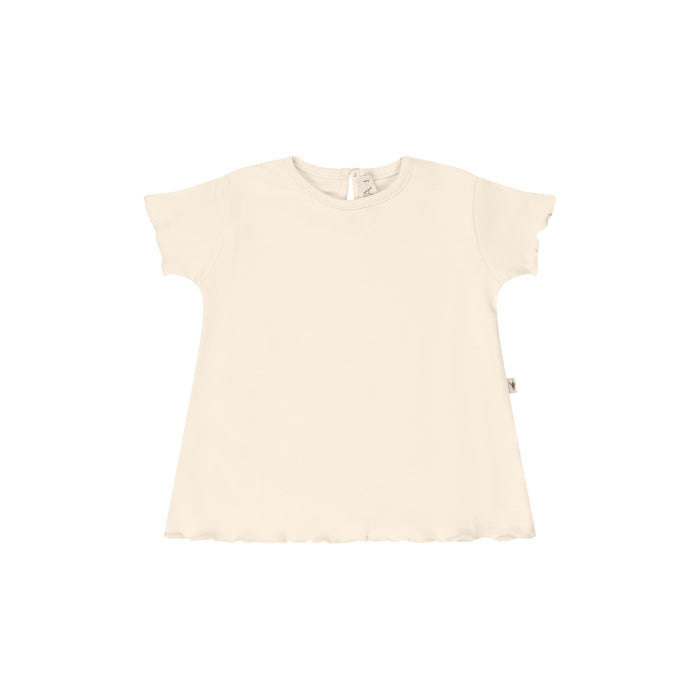 RUFFLED T-SHIRT - CREMA