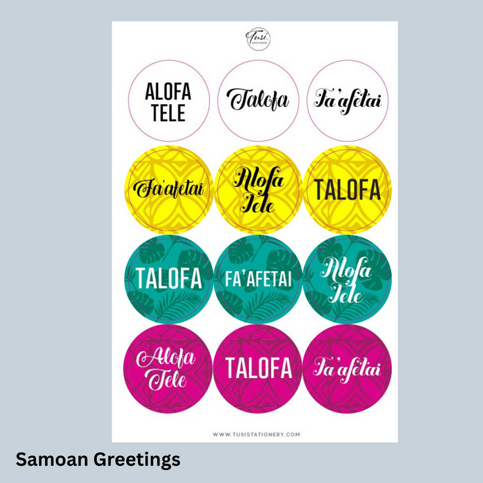 Samoan Greeting stickers