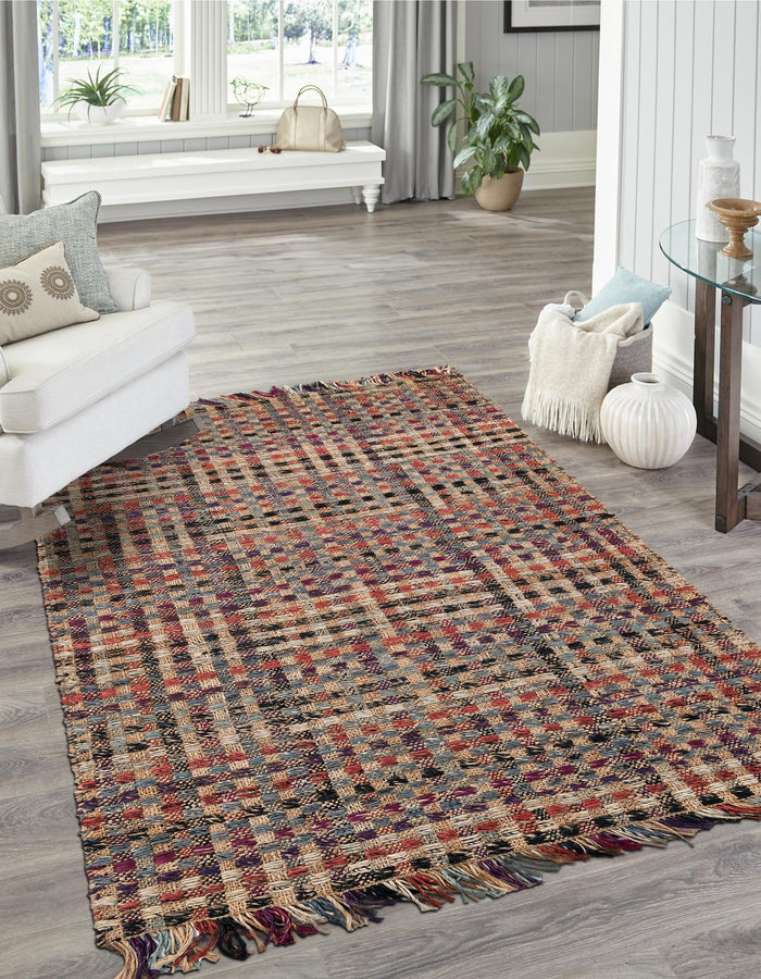 Savannah Jute Collection Area Rug - Malibu Rectangle Multi Main