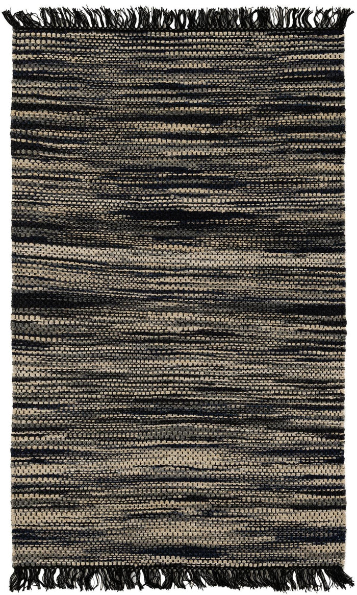 Savannah Jute Collection Area Rug - Nantucket Rectangle Navy Blue and Ivory  lifestyle 2