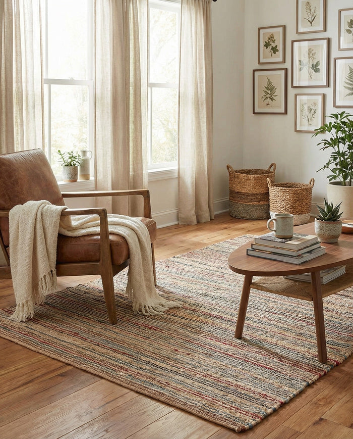 Savannah Jute Collection Area Rug - Serengeti Rectangle Multi  lifestyle 3