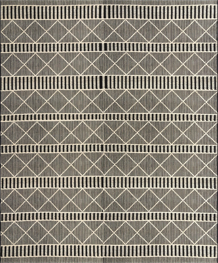 Seaside Lattice Collection Area Rug -  Glade Rectangle Black  lifestyle 2