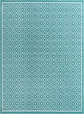 Seaside Lattice Collection Area Rug - Brighton Rectangle Teal Main