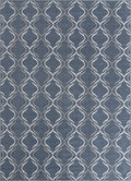 Seaside Lattice Collection Area Rug -  Hastings Rectangle Navy Blue Main