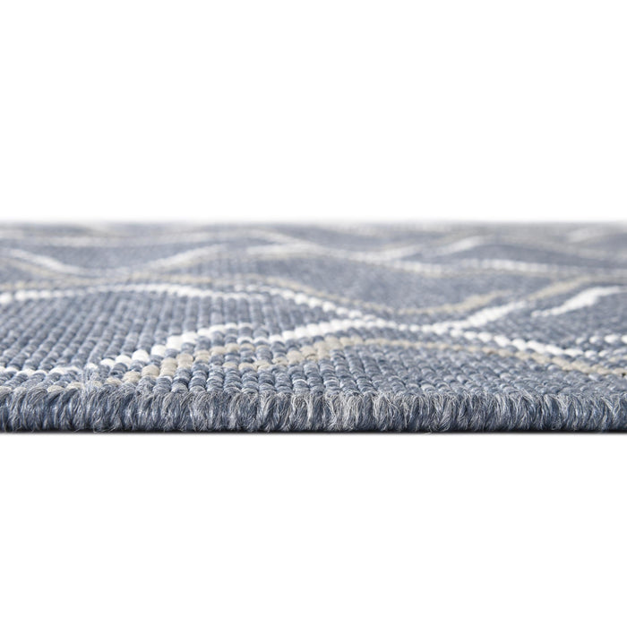 Seaside Lattice Collection Area Rug -  Hastings Rectangle Navy Blue  lifestyle 32