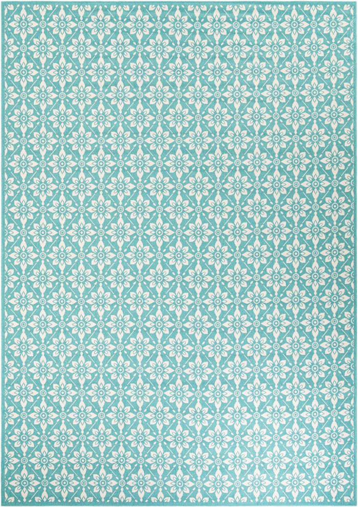 Savannah Pergola Collection Area Rug -  Oasis Rectangle Teal  lifestyle 4