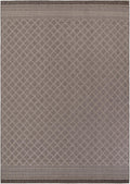 Seaside Lattice Collection Area Rug - Savannah Rectangle Chocolate Brown Main