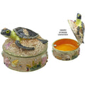 Sea Turtle Baby Sandbox Jeweled Trinket Box Austrian Crystals