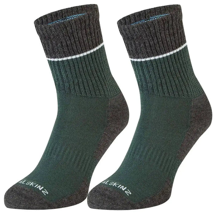 Sealskinz Thurton Solo Quickdry Mid Length Socks - John Bull Clothing Olive/Grey Marl from  John Bull Clothing