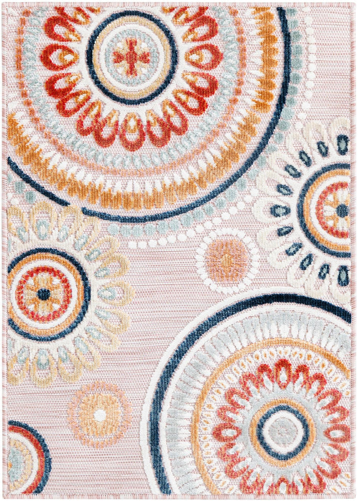 Seaside Blooms Collection Area Rug -  Eden Rectangle Pink  lifestyle 4