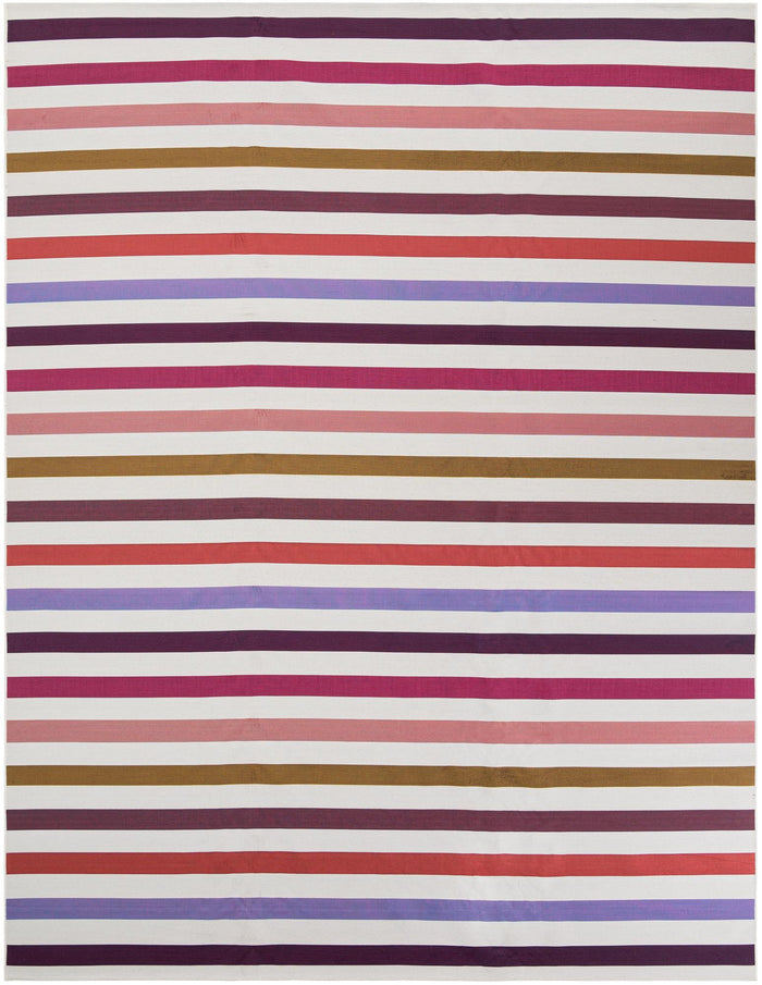 Seaside Stripes Collection Area Rug - Azul Rectangle White  lifestyle 2