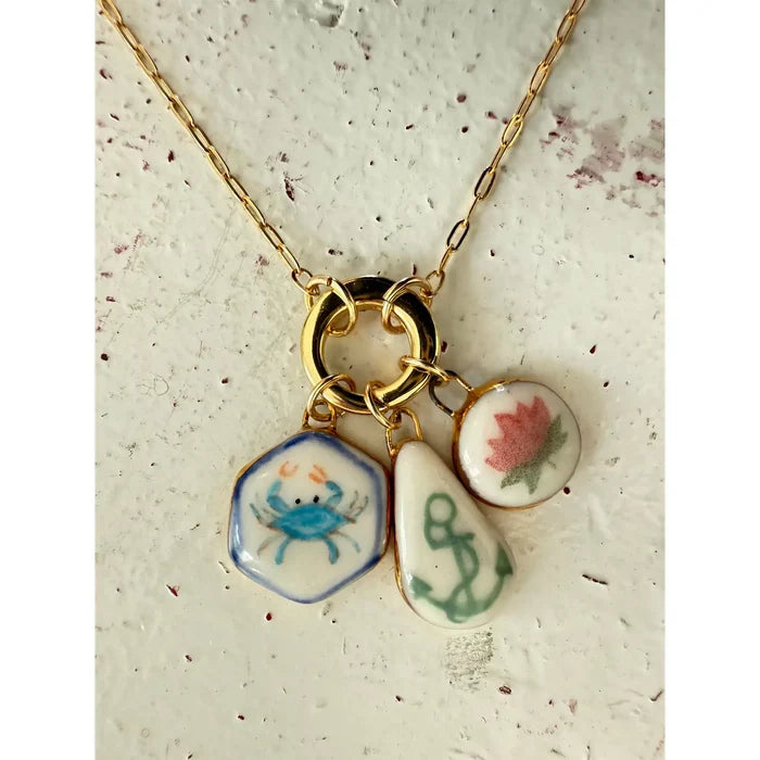 Shà Parlé Paperclip Chain with Charm Holder 20"-22"