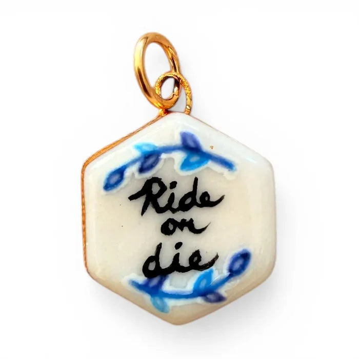Shà Parlé "Ride or Die" Hexagon Charm