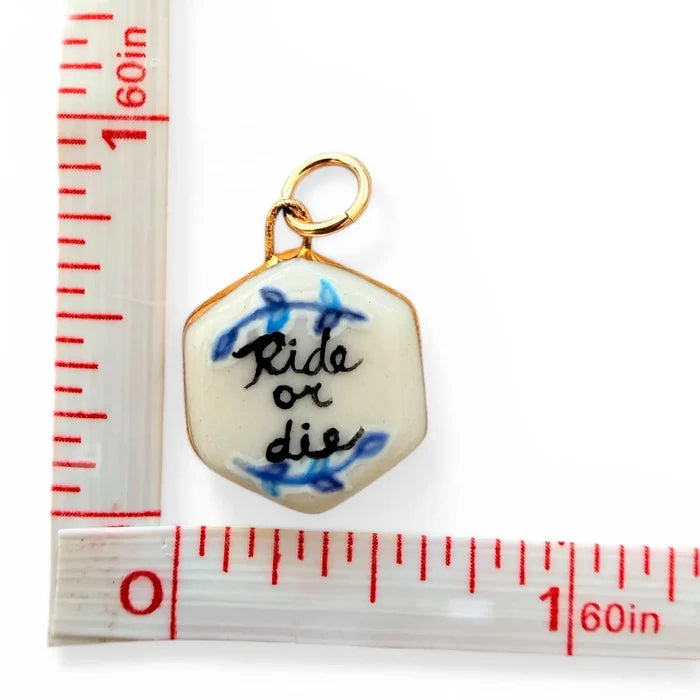Shà Parlé "Ride or Die" Hexagon Charm