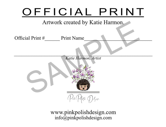 PinkPolish Design Art Prints "Shaggy Parasol Mushroom" Watercolor Painting: Art Print
