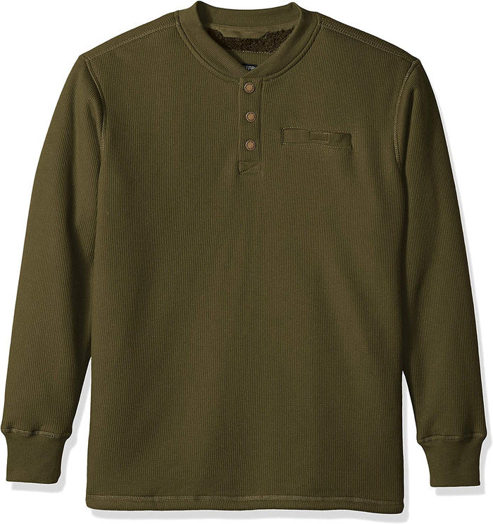 SHERPA-LINED BONDED THERMAL HENLEY PULLOVER