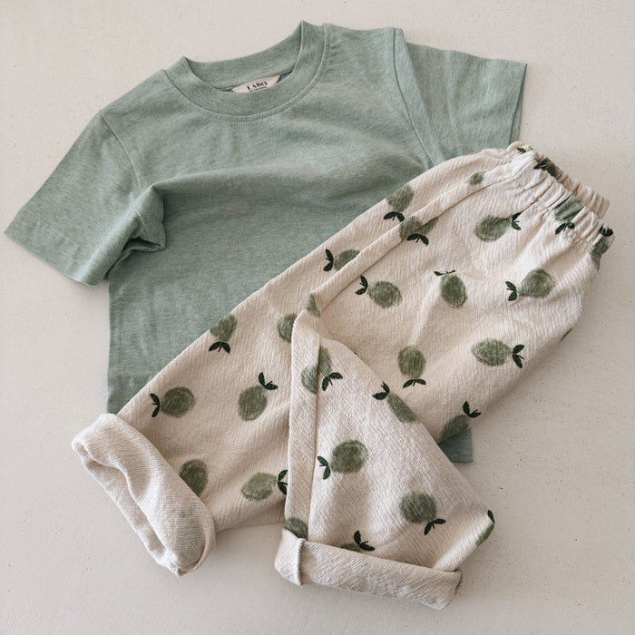 SHORTSLEEVE TEE GREEN MENTH MELAGE - KIDS