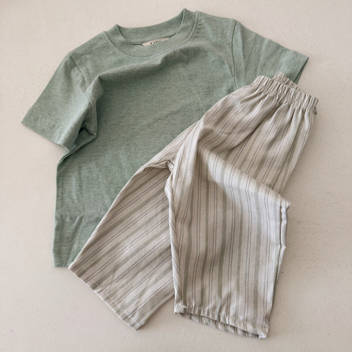 SHORTSLEEVE TEE GREEN MENTH MELAGE - KIDS