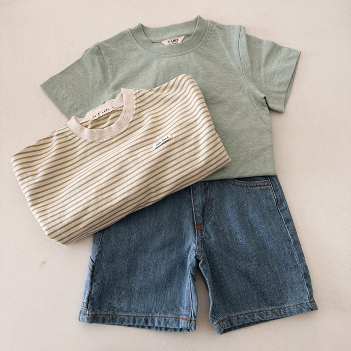 SHORTSLEEVE TEE GREEN MENTH MELAGE - KIDS