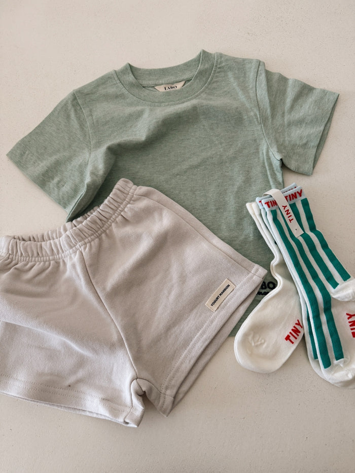 SHORTSLEEVE TEE GREEN MENTH MELAGE - KIDS