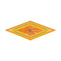 Sienna Orange Silk Diamond Scarf
