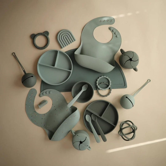 SILICONE BIBS - Cambridge Blue