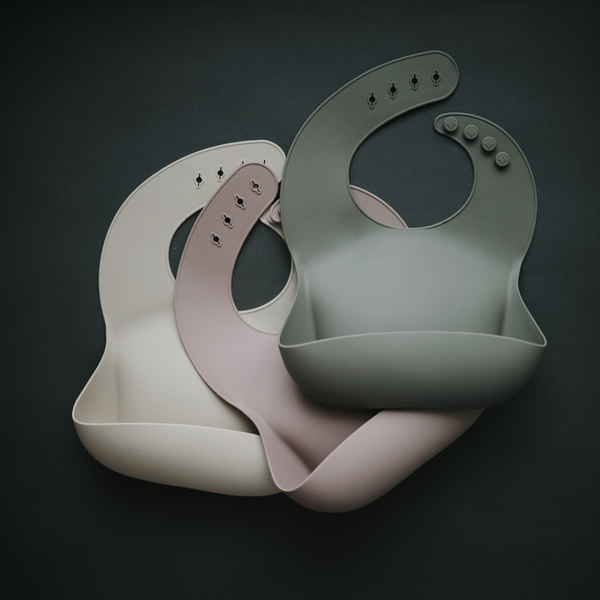 SILICONE BIBS - pale mauve