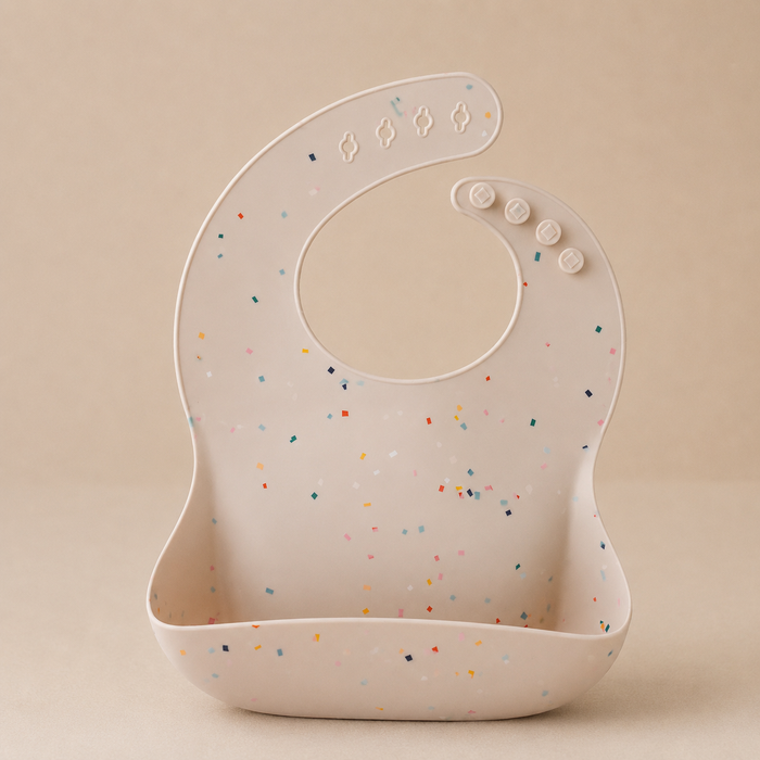 SILICONE BIBS - vanilla confetti