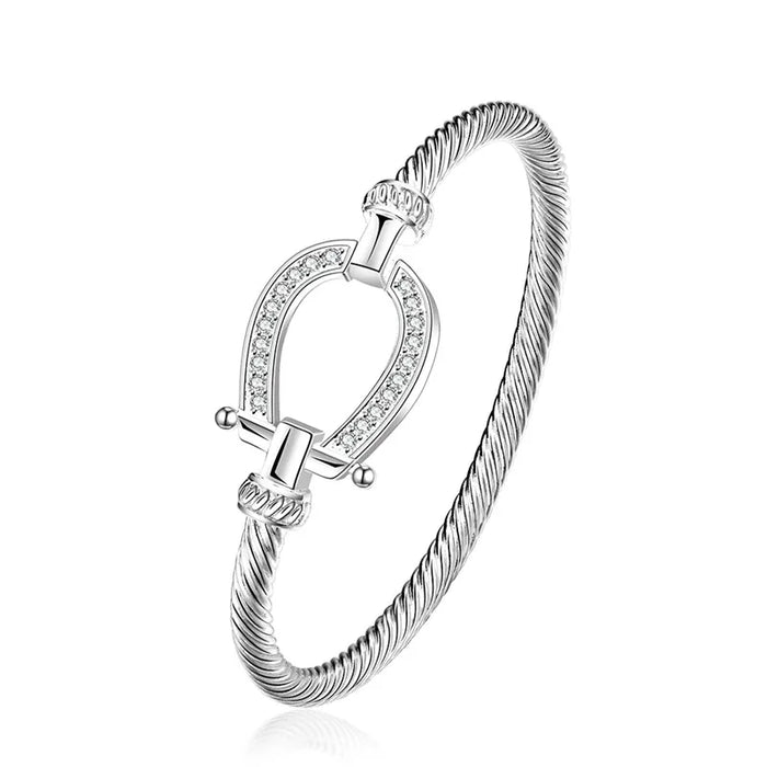 Silver Horseshoe Bracelet
