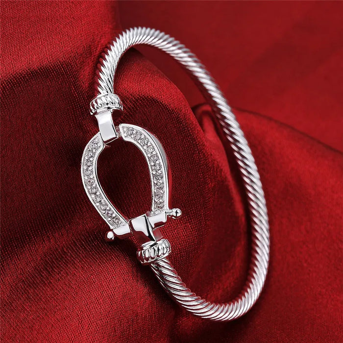 Silver Horseshoe Bracelet