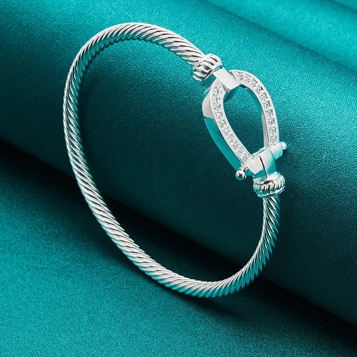 Silver Horseshoe Bracelet