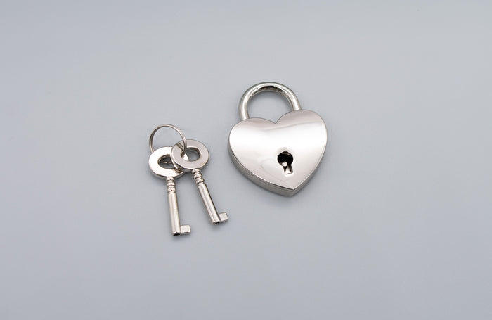 Silver Nickel Free Heart Lock