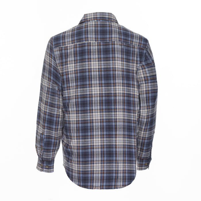 Smith L/s Plaid Fkannel Shirt W/solid Flannel Mens Style : S3286