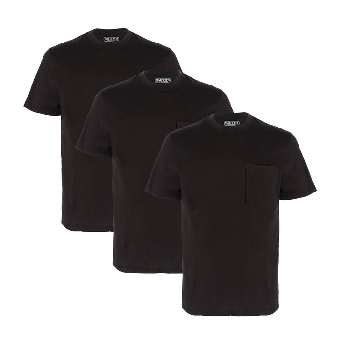 Smiths 3-pack Quick Dry Pocket Tees Mens Style : Sm4666xpk3