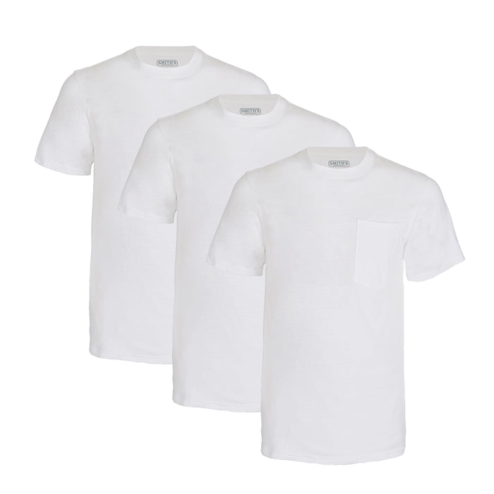 Smiths 3-pack Quick Dry Pocket Tees Mens Style : Sm4666xpk3