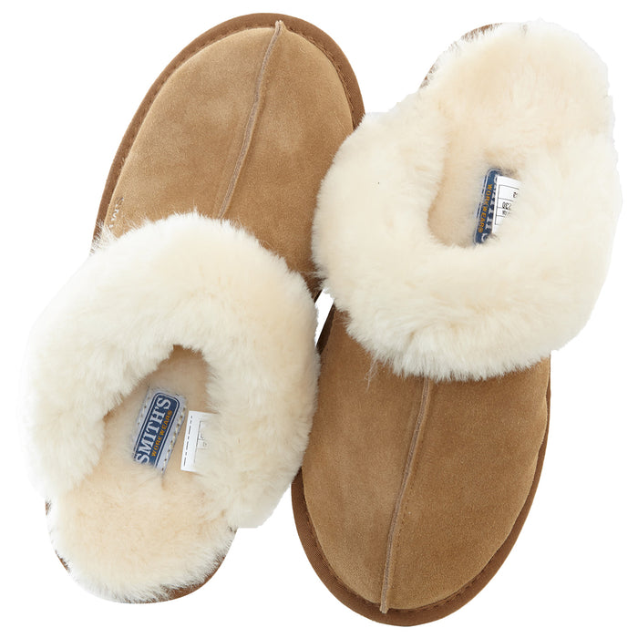 Smith's Work Wear Geninue Plush Australian Shearling & Suede Mule Slippers Womens Style : Wsm30020