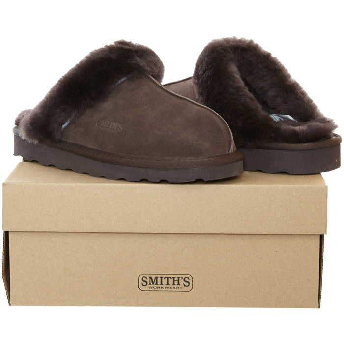 Smith's Work Wear Geninue Plush Australian Shearling & Suede Mule Slippers Womens Style : Wsm30020