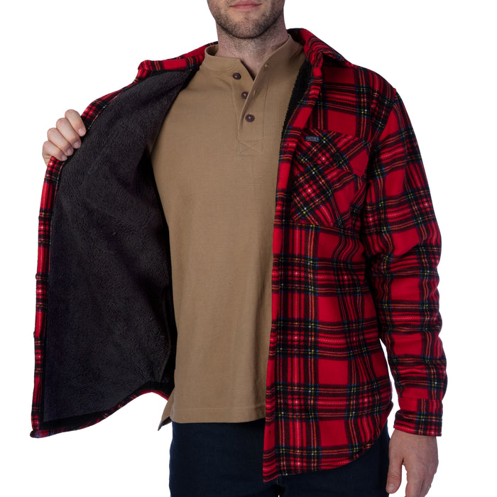 Smith's Work Wear Sprinted Micro Fleece Sherpa Lined Shirt Jkt Mens Style : S4564-324