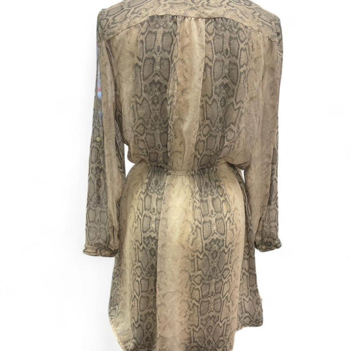 Snake print button up shirt
