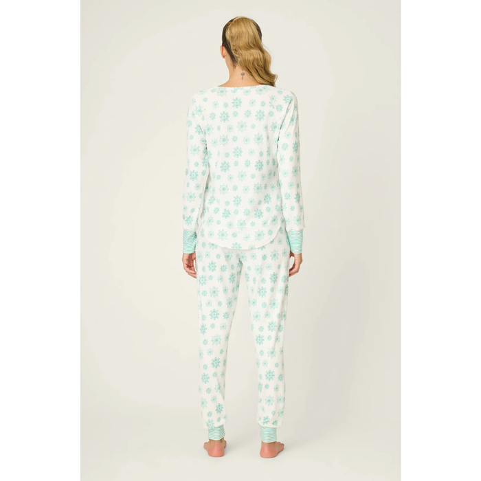 Snowflake Wishes Pointelle Pants Set In Ivory - Romantiques