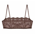 So Fine Lace Scallop Bralette in Chocolate