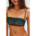 So Fine Lace Scallop Bralette in Juniper