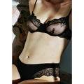 So Fine Lace Underwire Bra- Black
