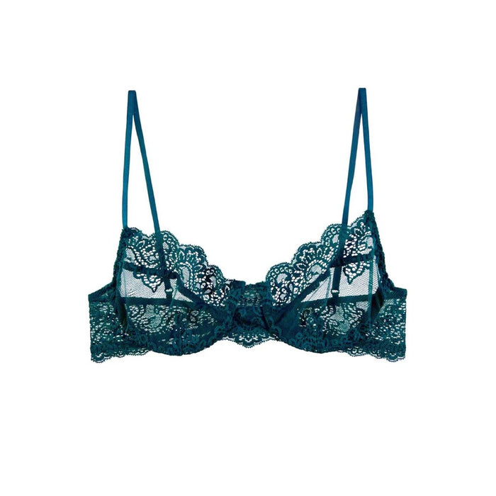 So Fine Lace Underwire Bra in Juniper